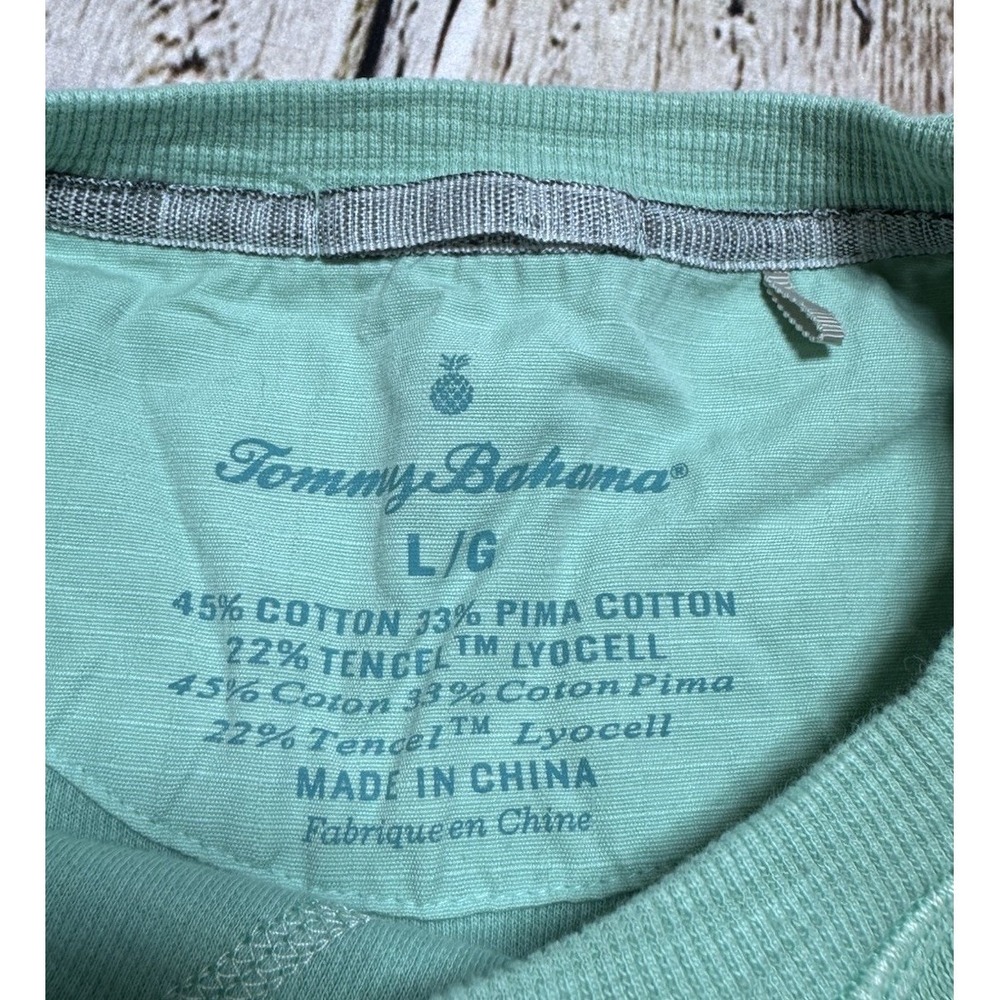 Tommy Bahama Green Heathered Lounge Set Crewneck Short Set Pima Women's M/L - Picture 4 of 9